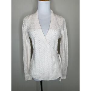 Margaret OLeary Cream Wrap Sweater Sz Large?